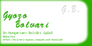 gyozo bolvari business card