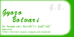 gyozo bolvari business card